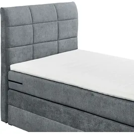 ed-lifestyle polstermöbel Boxspringbett - Silber - H2 - 100x200 cm