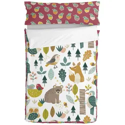 Bettbezug mit Füllung HappyFriday Moshi Moshi Harvestwood Bunt 105 x 200 cm