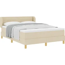 vidaXL Boxspringbett 140 x 200 cm Creme