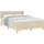 vidaXL Boxspringbett 140 x 200 cm Creme