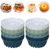 24er Set Gugelhupfform Silikon – Gugelhupf Backform aus BPA-freiem Silikon für Muffins und Cupcakes (24)