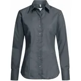 Greiff Größe 40 Corporate Wear Basic Damen Bluse Langarm Regular Fit Anthrazit Modell 6515 - 40