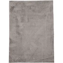 Hochflor-Teppich CARPETFINE "Silky", beige, B:140cm H:20mm L:200cm, Mikropolyester, Teppiche, Shaggy, Langflor, uni, besonders weich, handarbeit