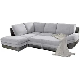 ed exciting design Ecksofa Mikrofaser 2-Sitzer Grau
