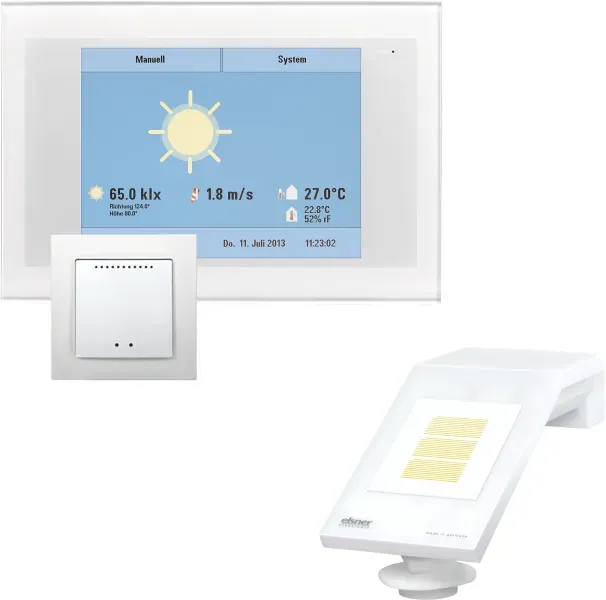 elsner WS1000 Style-8, weiß Gebäudesteuerung für 8 Antriebe 230V #60203