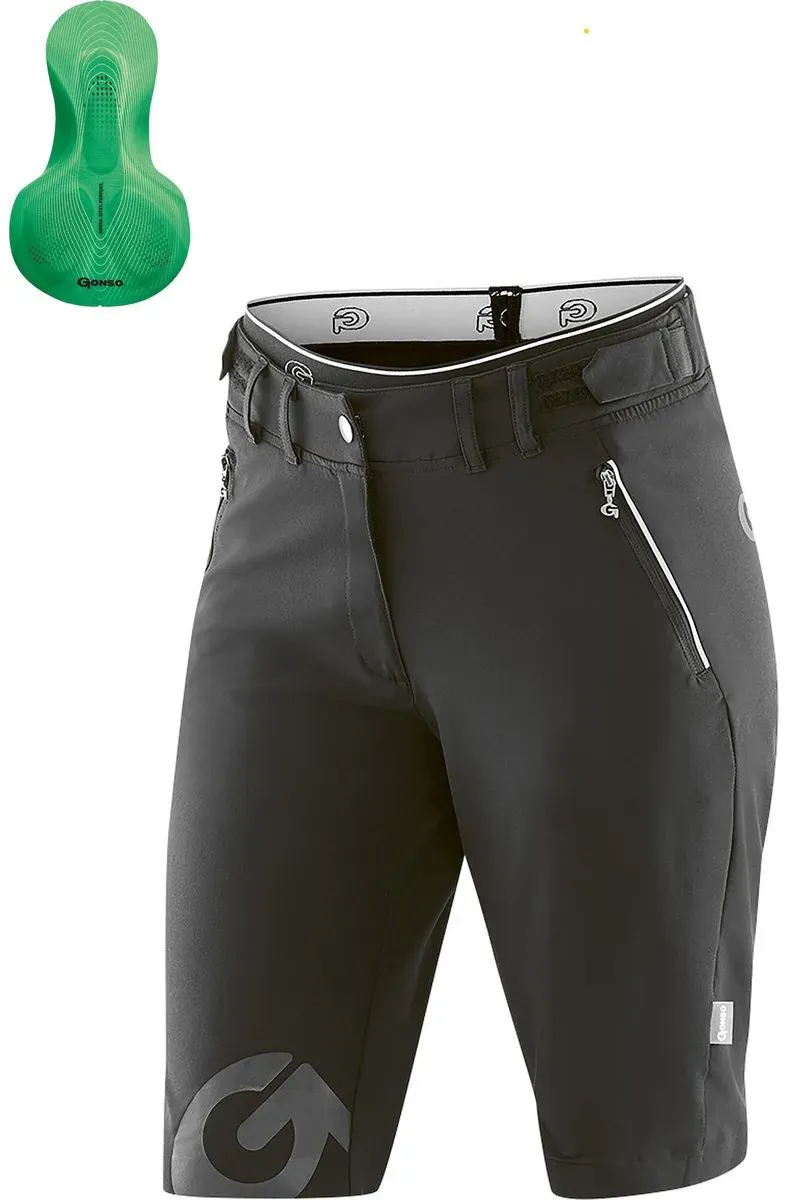 Gonso Sitivo Shorts W black / bright green (M19018) 44