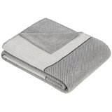 IBENA Wohndecke »Jacquard Decke Austin«, IBENA einfarbig, Kuscheldecke grau