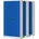 3er Set Aktenschrank C001H Büroschrank Metallschrank Stahlschrank Werkzeugschrank Stahlblech Pulverbeschichtet Flügeltürschrank Abschließbar 195 cm x 90 cm x 40 cm grau/blau
