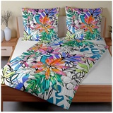 Traumschlaf Mako Satin Bettwäsche Minako Multicolor 1 Bettbezug 135 x 200 cm + 1 Kissenbezug 80 x 80 cm