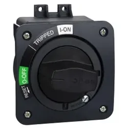 Schneider Electric EZAROTDS Direkter Drehantrieb für EZC100, schwarzer Griff, schwarze Frontplatte
