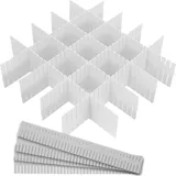 ruhhy Schubladen-Organizer 4er-Schubladenteiler-Set Anpassbar Verstellbar Erweiterbar 7 cm Hoch 21707