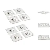 vidaXL Deckel für GN 1/6 Behälter 8 Stk. Edelstahl