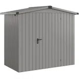 EcoStar Gerätehaus Euroline 2,37 x 1,34 m Graualuminium