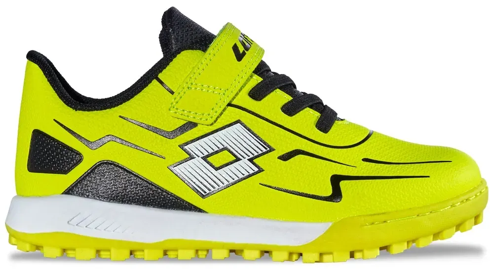 Fußballschuh LOTTO, Mädchen, Gr. 29, gelb (fr.gelb, schwarz), Synthetik, mehrfarbig, Schuhe Fußballschuh, - mit kurzen, abriebfesten Gummistollen