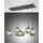 Fabas Luce Gillis 5-flg. 97,5 cm rund schwarz/rauchglas