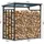 Quick Star Kaminholzregal Metall 185 x 100 x 185 cm mit Wetterschutz Anthrazit
