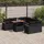 vidaXL Garten-Lounge-Set 9-tlg. schwarz