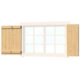 Fensterladen LASITA MAJA, beige (natur), B:129cm H:88cm T:3cm, Holz, Fensterläden
