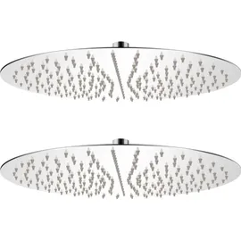 vidaXL Regenduschköpfe 2 Stk. Edelstahl Silber 40