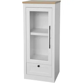 OTTO home Vitrine Ismund 49 x 39 x 121 cm Transparent/Weiß