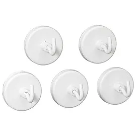 Maul Magnete weiß, Metall Ø 3,6 x 3,7 cm, 5 St.