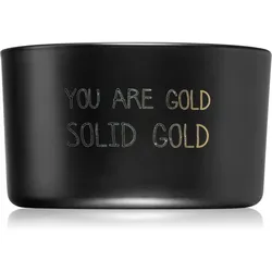 My Flame Warm Cashmere You Are Gold, Solid Gold Duftkerze mit Holzdocht 9x5 cm