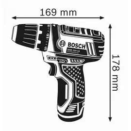 Bosch GSR 12V-15 Professional inkl. 1 x 2 Ah + 1 x 4 Ah + 39-tlg. Zubehör 0615990G6L