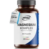 Magnesium hochdosiert 2250 mg Magnesium pro Tagesdosis - 3-Fach Komplex mit: Magnesium Bisglycinat, Magnesiumcitrat Magnesiummalat, hochdosiert, vegan (360 Kapseln)