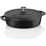 Kela Calido Bräter 28 cm rund flach schwarz