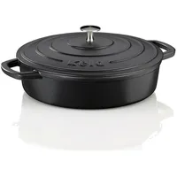 Kela Calido Bräter 28 cm rund flach schwarz