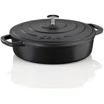 Kela Calido Bräter 28 cm rund flach schwarz