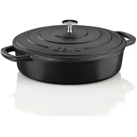Kela Calido Bräter 28 cm rund flach schwarz