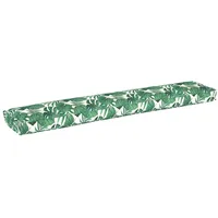 VidaXL Palettenkissen für Bank mit Blattmuster 200x40x8 cm Oxford-Gewebe