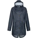 Regenjacke ANKERGLUT "Friesennerz ankerglutliebe WOMEN", Damen, Gr. 40/42 (M), blau (navy), Web, Obermaterial: 100% Polyurethan. Futter: 100% Polyester, figurumspielend hüftbedeckend, gerader Abschluss mit Druckknopf, Jacken Regenjacke, auch in Großen Größen erhältlich