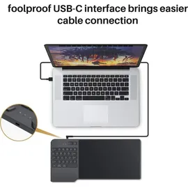Huion Grafiktablett Huion Inspiroy Keydial KD200 Bluetooth, 8192 Druckstufen