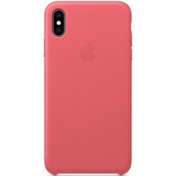 Apple Leder Case für iPhone Xs Max, Pfingstrosenpink