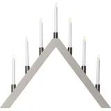 StarTrading Fensterleuchter TALL - 7 warmweiße Glühlampen - L: 66cm, H: 63cm - Holz - Schal...