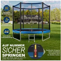 GUNJI Gartentrampolin 183/228/305 cm Garten-Kindertrampolin, max. Belastbarkeit 150KG, (183// 228/305/366/427 cm, Outdoor-Gartentrampolin mit Sicherheitsnetz, doppelter Schutz mit Schutzmatte)