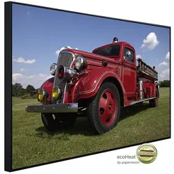 papermoon Infrarotheizung »EcoHeat - Vintage Feuerwehrauto«, Matt-Effekt - bunt