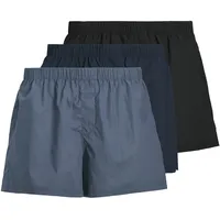 JACK & JONES Jacmilano Woven Boxers 3 Pack Schwarz / Blau / Lila XL