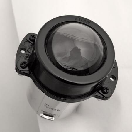 SHIN YO Ellipsoid koplamp 38 mm, dimlicht, H1 55 Watt, voor links verkeer, zwart