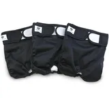 Hisprout weiblich Hund Windel wiederverwendbar waschbar Langlebig Hund Windeln Hose,Schwarz,M