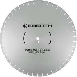 Eberth Diamanttrennscheibe 650 mm 25,4 mm Bohrung