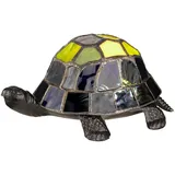 Dekoleuchte Glas Tiffany Stil Schildkröte in Bronze Grün inkl. G9 LED Tischlampe