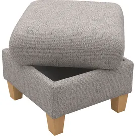 Home Affaire Polsterhocker Glendale 58 x 48 x 58 cm Silber