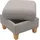 Home Affaire Polsterhocker Glendale 58 x 48 x 58 cm Silber