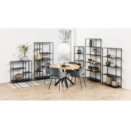 alasans SETH Bücherregal mit 5 Regalen schwarz.