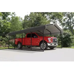 SHELTERLOGIC Carport »Stahlcarport Garage Überdachung«, Außenmaß BxT: 370 x 600 cm, anthrazitgrau|schwarz