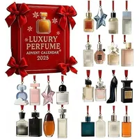 Luxuriöser Parfüm-Adventskalender 2025, 24-Tage-Weihnachts-Countdown-Kalender mit 24 Mini 2D flachen Parfüm-Ornamenten, 24 Tage Designer-Düfte für Damen & Herren, Premium-Weihnachtsgeschenkset für