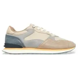HOFF für Herren. 22502607 Stadt Edinburgh beige Turnschuhe (47), Leder, Wohnung, Schnürsenkel, Lässig
